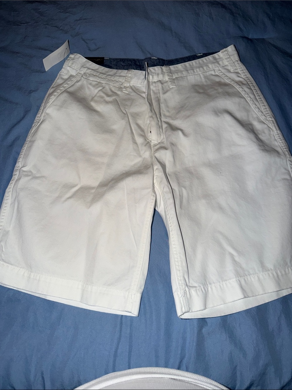 Polo by Ralph Lauren White Flat-Front Cotton Shorts
